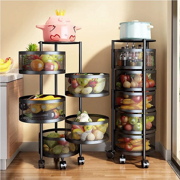 Kitchen Rolling Storage Rack 5 Layer