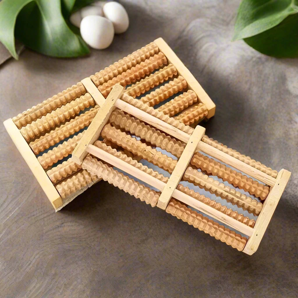 Traditional Wooden Roller Foot Massager