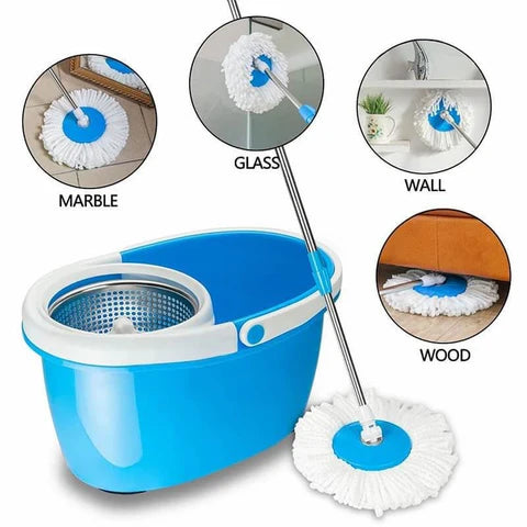 360 Magic Spin Mop Bucket with Stainless Steel Rod